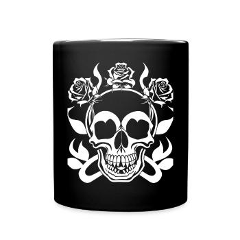 Horreur Crâne Crâne Art Crâne Gothique Heavy Metal - Mug uni - noir - Devant