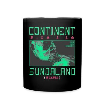 Alte Karte Kontinent Sundanesische Grafik - Tasse einfarbig - Schwarz - Vorne
