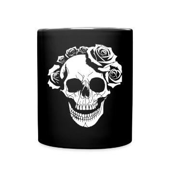 Horreur Crâne Crâne Art Crâne Gothique Heavy Metal - Mug uni - noir - Devant