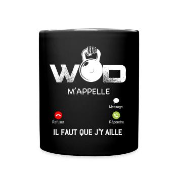 Cadeau sport homme WOD Entrainement Du Jour - Mug uni - noir - Devant