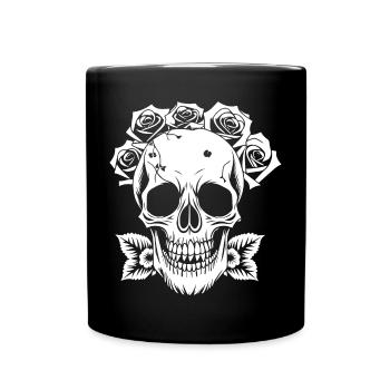 Horror Skull Skull Art Skull Gothic Heavy Metal - Full Colour Mug - black - Front