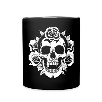 Horreur Crâne Crâne Art Crâne Gothique Heavy Metal - Mug uni - noir - Devant