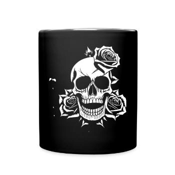 Horror Skull Skull Art Skull Gothic Heavy Metal - Full Colour Mug - black - Front