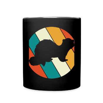 Furet Vintage Enthousiaste Belette Vintage - Mug uni - noir - Devant