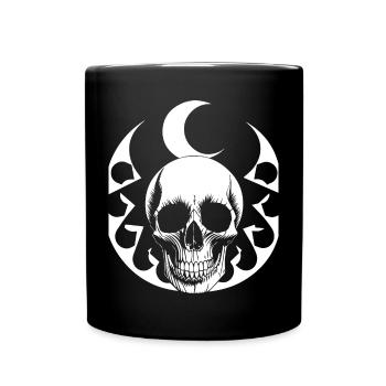 Horror Skull Skull Art Skull Gothic Heavy Metal - Full Colour Mug - black - Front