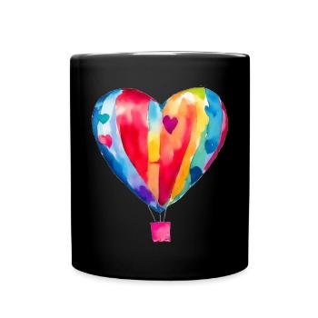 Ballon - Tasse einfarbig - Schwarz - Vorne
