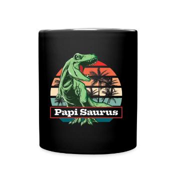 Papi Saurus Papa Saurus Papi Schweiz - Tasse einfarbig - Schwarz - Vorne