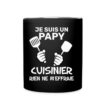 Mon Papy Aime Cuisiner Idée Cadeau Homme - Mug uni - noir - Devant