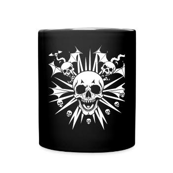 Horreur Crâne Crâne Art Crâne Gothique Heavy Metal - Mug uni - noir - Devant