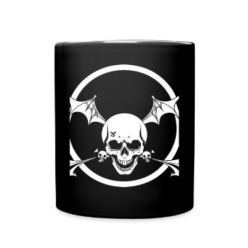 Horror Skull Skull Art Skull Gothic Heavy Metal - Full Colour Mug - black - Front