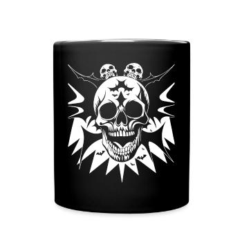 Horreur Crâne Crâne Art Crâne Gothique Heavy Metal - Mug uni - noir - Devant