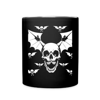 Horreur Crâne Crâne Art Crâne Gothique Heavy Metal - Mug uni - noir - Devant