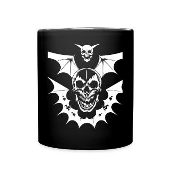 Horror Skull Skull Art Skull Gothic Heavy Metal - Full Colour Mug - black - Front