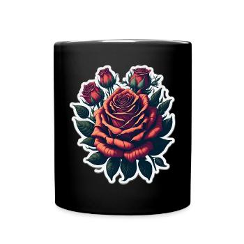 Rose - Mug uni - noir - Devant