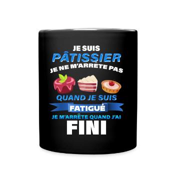 Homme Patissier Voci Ton parfait Cadeau - Mug uni - noir - Devant