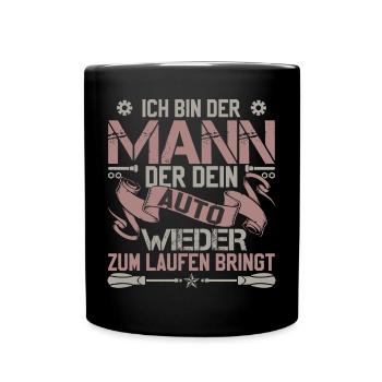 KFZ Mechaniker Auto Humor Mechatroniker - Tasse einfarbig - Schwarz - Vorne