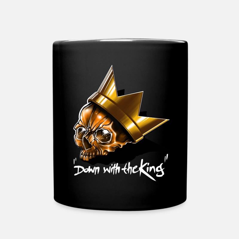 Down with the King - Tasse einfarbig - Schwarz