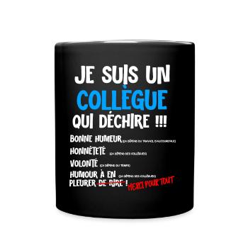 Collègue Merci Pour Tout Cadeau Départ - Mug uni - noir - Devant