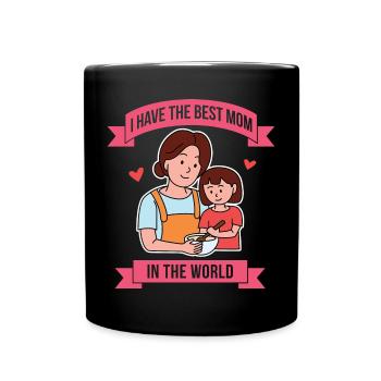 Mother's Day Best Mom Design - Full Colour Mug - black - Front