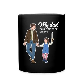 Design de fille de la fête des pères - Mug uni - noir - Devant