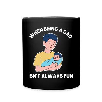 Design fort de la fête des pères - Mug uni - noir - Devant