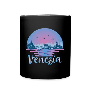 Venezia Venice Skyline Italy Travel Italia - Full Colour Mug - black - Front