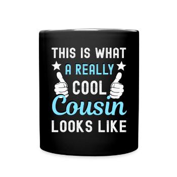 Cousin Cousine - Tasse einfarbig - Schwarz - Vorne