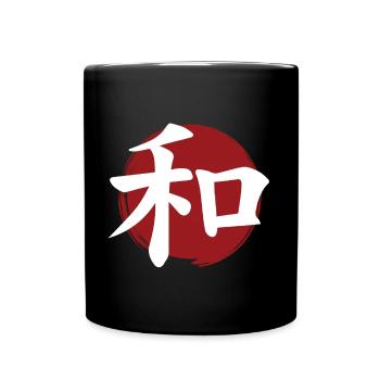 Peace Kanji - Full Colour Mug - black - Front