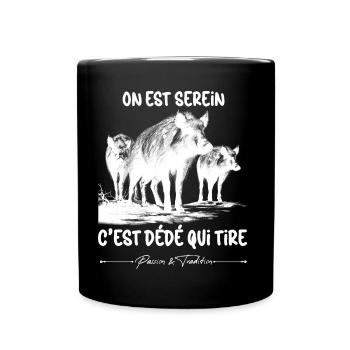 Citation marrante Chasseur De Sanglier Cadeau - Mug uni - noir - Devant
