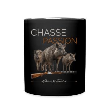 Chasse Au Sanglier Cadeau Homme Chasseur - Mug uni - noir - Devant