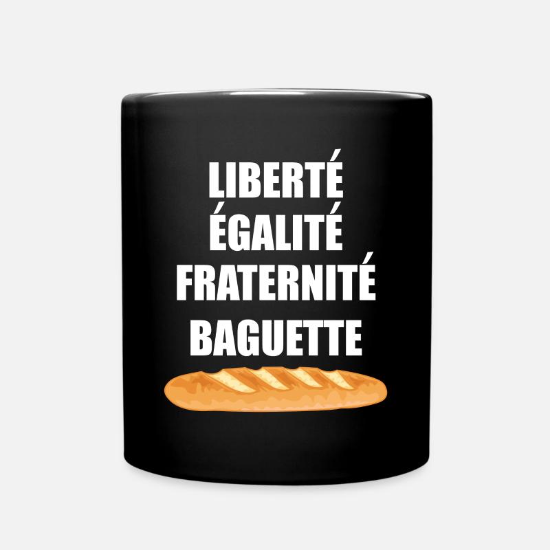 Liberté Egalité Fraternité Baguette - Mug uni - noir