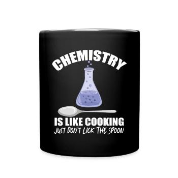 La chimie, c’est comme la cuisine - Mug uni - noir - Devant