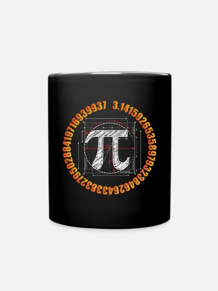 Pi Day Skizze - Tasse einfarbig - Schwarz