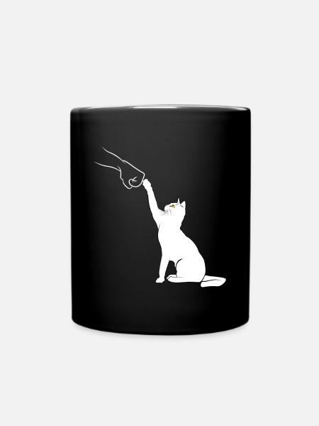 Katzenfauststoß - Tasse einfarbig - Schwarz