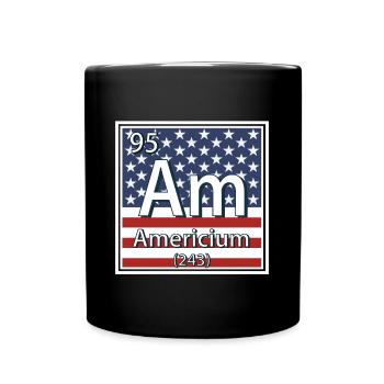Tableau périodique des éléments américium - Mug uni - noir - Devant