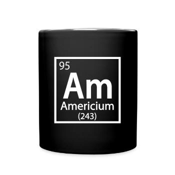 Tableau périodique des éléments américium - Mug uni - noir - Devant