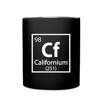 Tableau périodique des éléments californium - Mug uni - noir - Devant