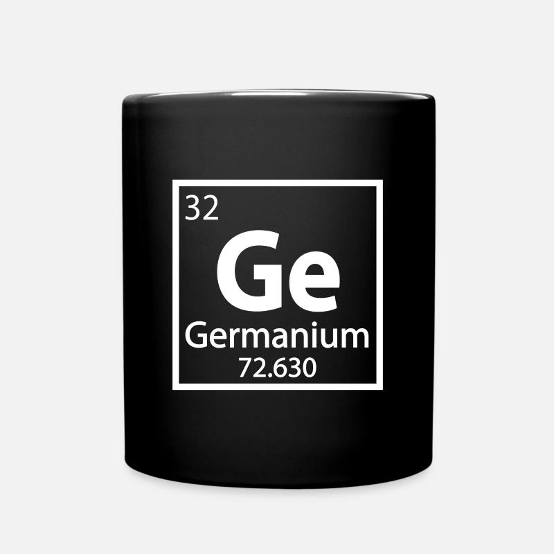 Periodensystem der Germanium-Elemente - Tasse einfarbig - Schwarz