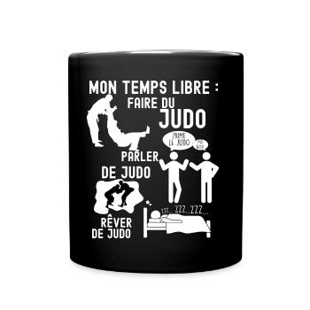 Judo temps libre Cadeau Homme Sport Arts Martiaux - Mug uni - noir - Devant