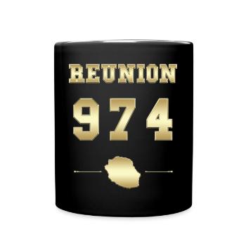 Gold Réunion 974 Cadeau Homme Femme Enfant - Mug uni - noir - Devant