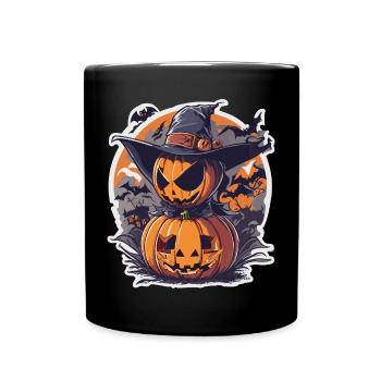 Halloween Pumpkin - Full Colour Mug - black - Front