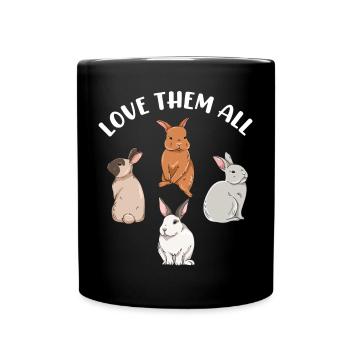 Conception de lapin mignon pour les propriétaires de lapins - Mug uni - noir - Devant