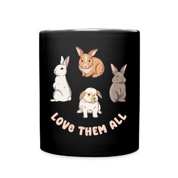 Conception de lapin mignon pour les propriétaires de lapins - Mug uni - noir - Devant