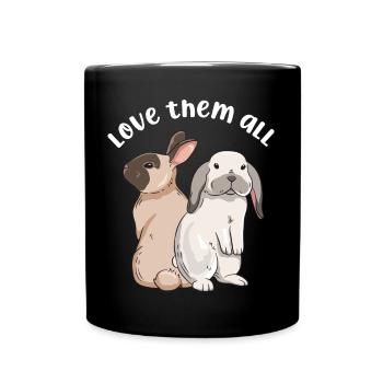 Conception de lapin mignon pour les propriétaires de lapins - Mug uni - noir - Devant