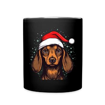 Dachshund Christmas Christmas - Full Colour Mug - black - Front