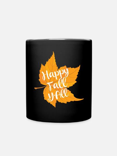 Frohen Herbst ihr alle - Herbstliebhaber - Tasse einfarbig - Schwarz