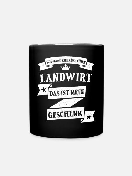 Lustiger Landwirt Bauer Beruf Spruch - Tasse einfarbig - Schwarz