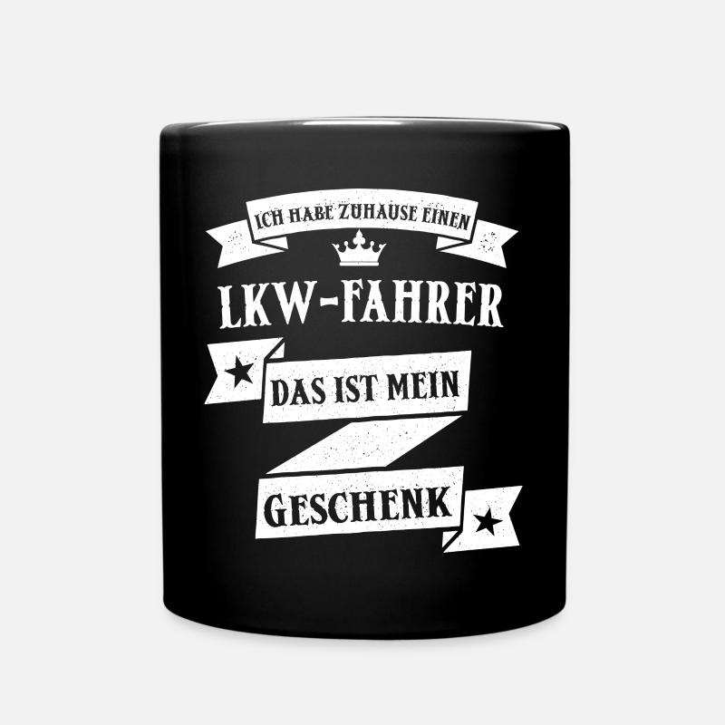 LKW-Fahrer Berufskraftfahrer Fernfahrer Spruch - Tasse einfarbig - Schwarz