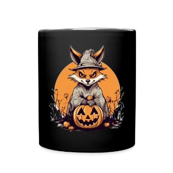 Grim Fox in the Witch's Forest - Full Colour Mug - black - Front