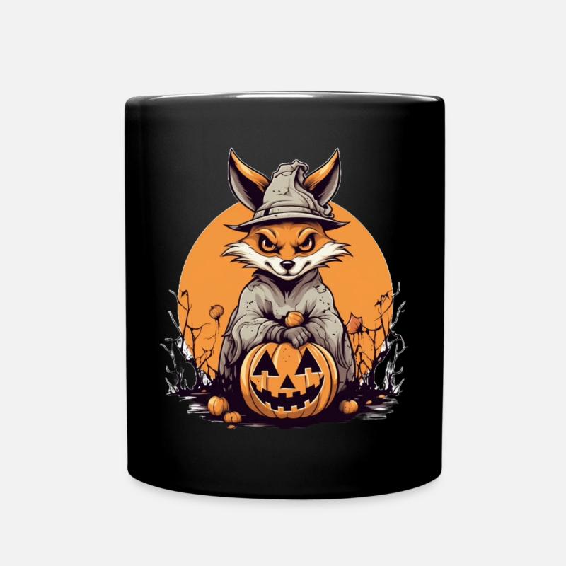 Grim Fox in the Witch's Forest - Full Colour Mug - black